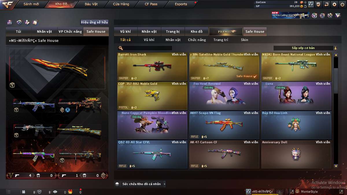 shop acc cf uy tin gia re